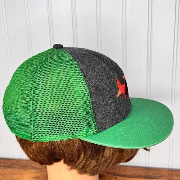 VENSE Lures Logo Fish Green Gray Baseball Mesh Back Snapback Cap Hat - Picture 3 of 10